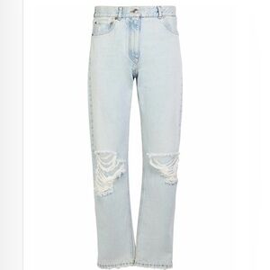 The Row Burty Light Blue Distressed Straight-Leg Jeans